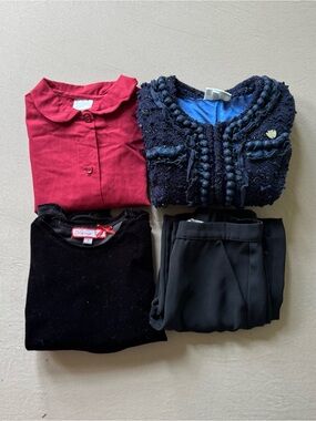 Vintage Girls Classy Formal Tops, Jacket & Pants Bundle